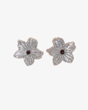 Pendientes Flor Plateados