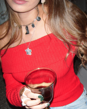 Collar charms bota negra