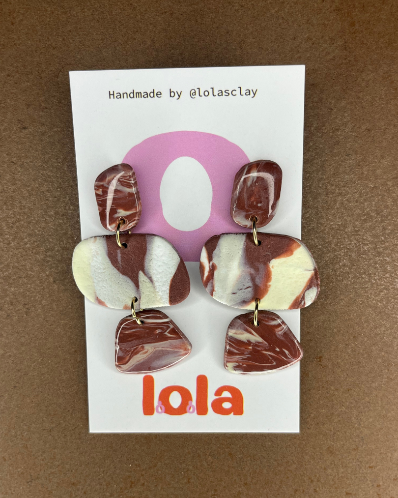 Pendientes Nia Marrones - Imagen 3