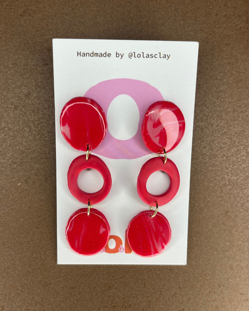 Pendientes Ivy Rojos - Imagen 3