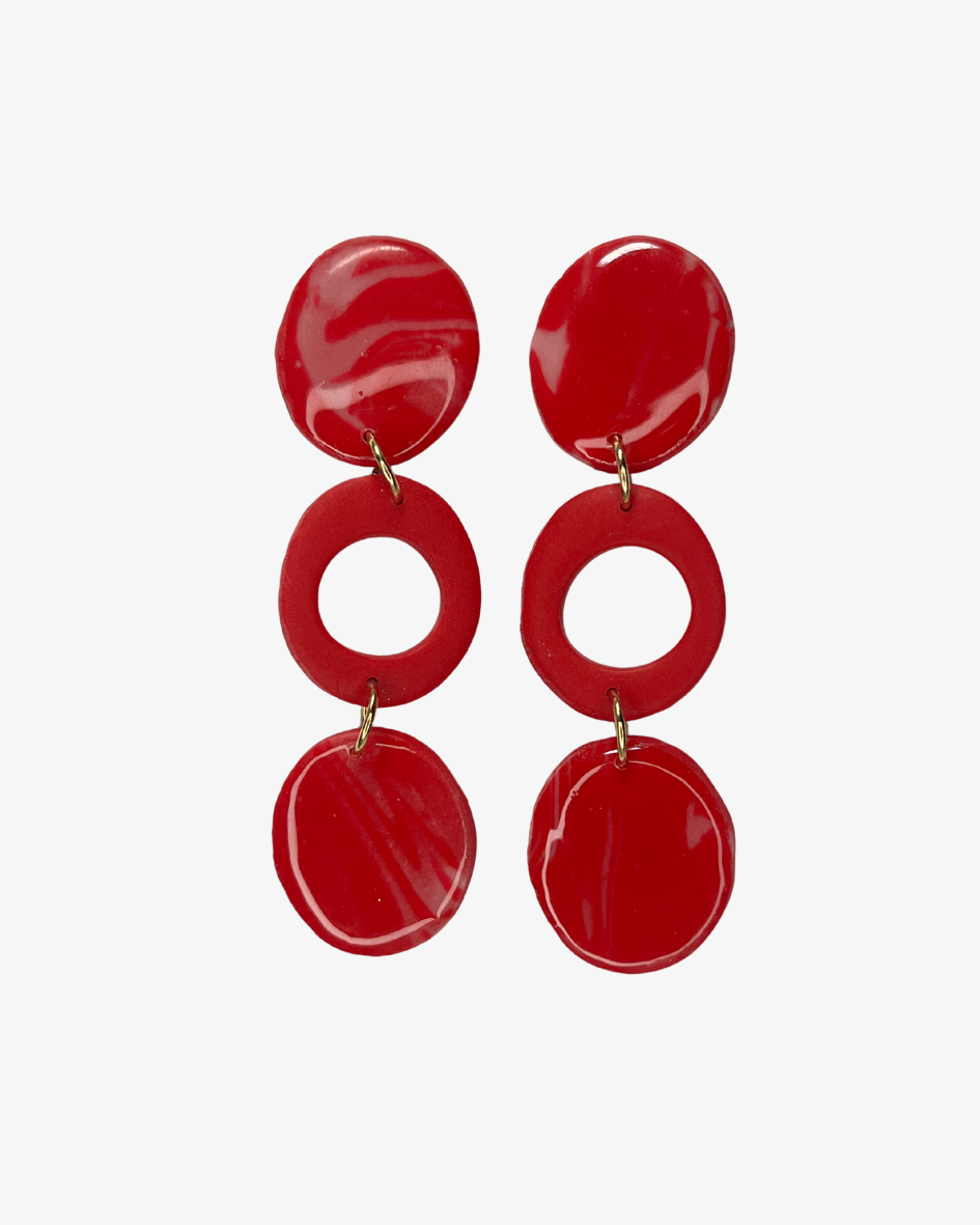 Pendientes Ivy Rojos - Imagen 2