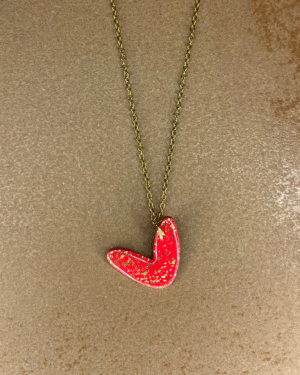 Collar corazón rojo