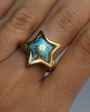 Anillo estrella azul