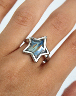 Anillo estrella tonos azules