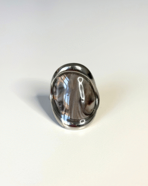 Anillo ovalado M - Gris