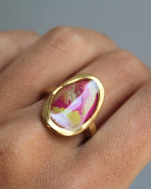 Anillo ovalado S - Multicolor