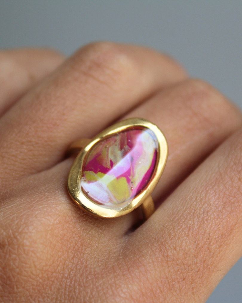 Anillo ovalado S - Multicolor