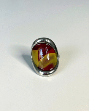 Anillo ovalado M - Granate