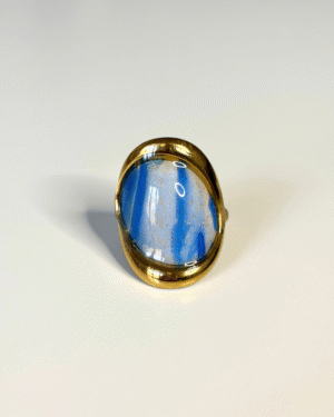 Anillo ovalado M - Azul
