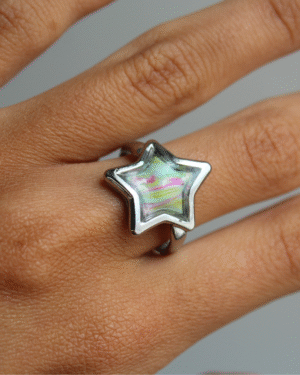 Anillo estrella tonos azules